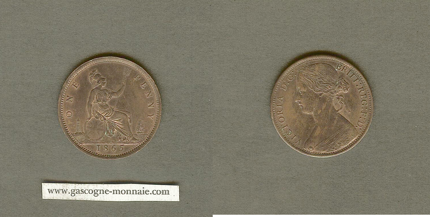 English penny 1865 Unc